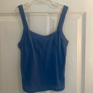 Blue lace tank top